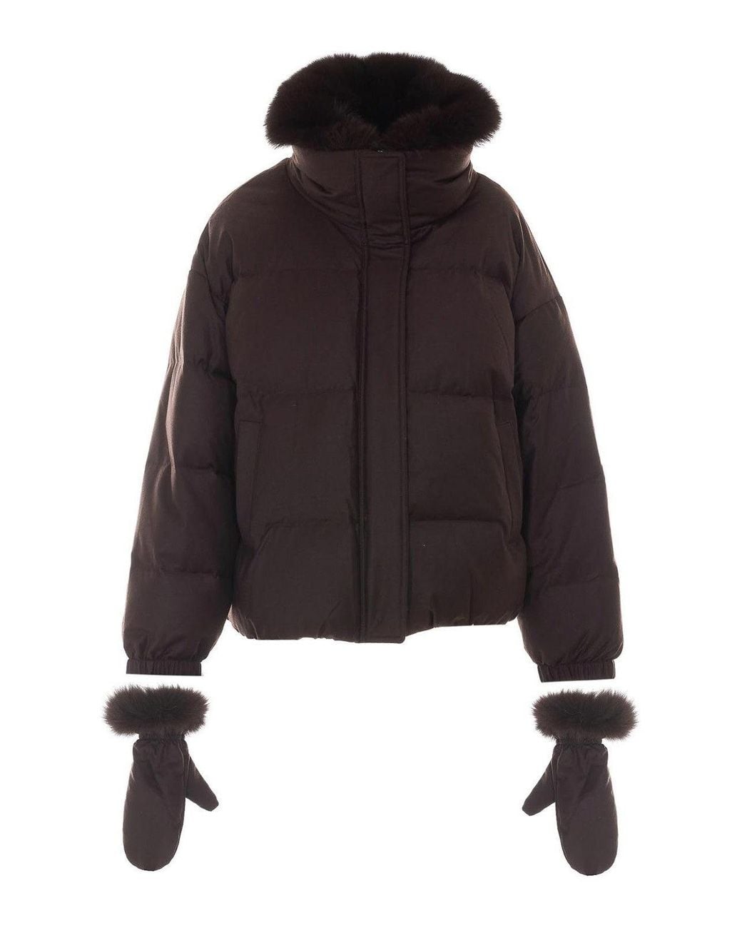 Yves Salomon Black Doudoune Down Jacket