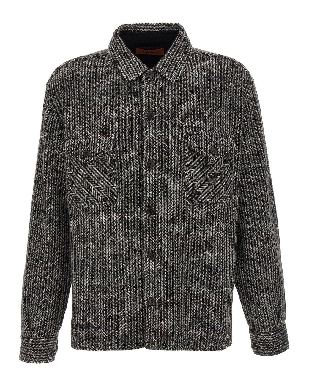 Missoni Gray Wool Blouse for men