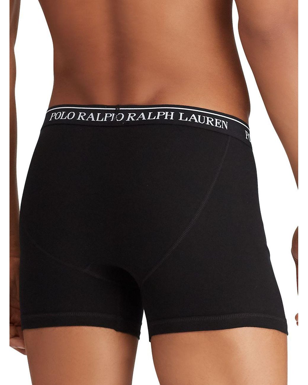 Mens Polo Ralph Lauren 3 Pack Classic Fit Cotton Trunks Black Red Gray Underwear