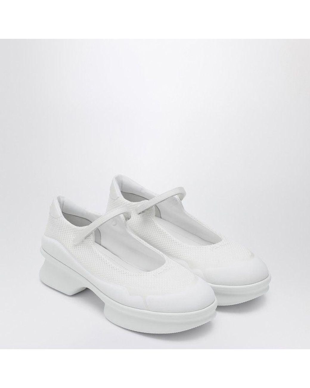 Prada White Mesh Ballerina
