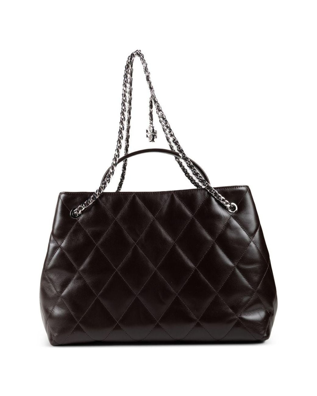 Tory Burch Black Fleming Leather Tote