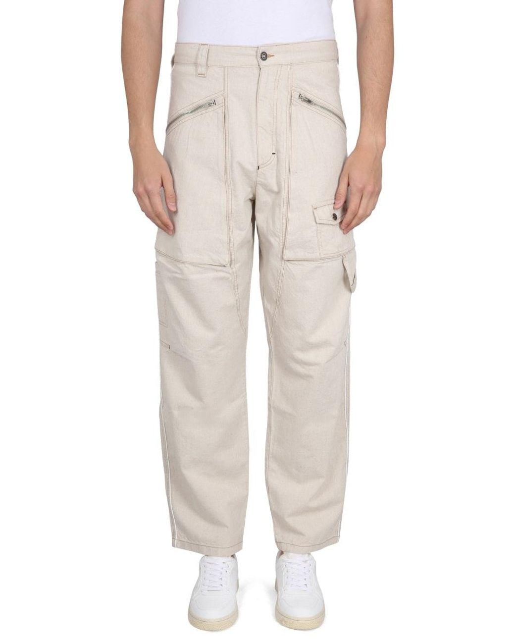 Isabel Marant Natural Mini Button-Up Pants for men