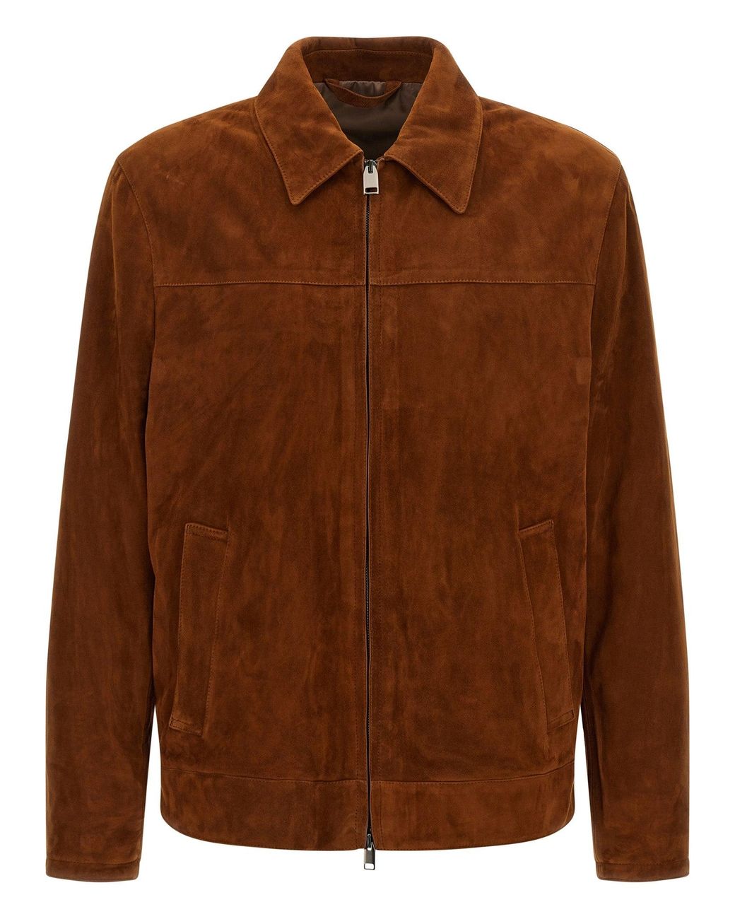 Brioni Brown Suede Blouson for men