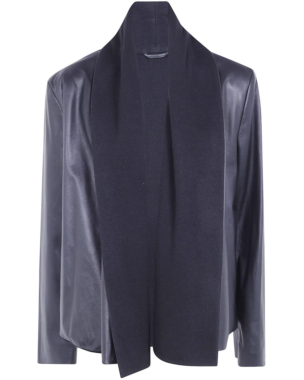 Totême Blue Scarf Leather Jacket