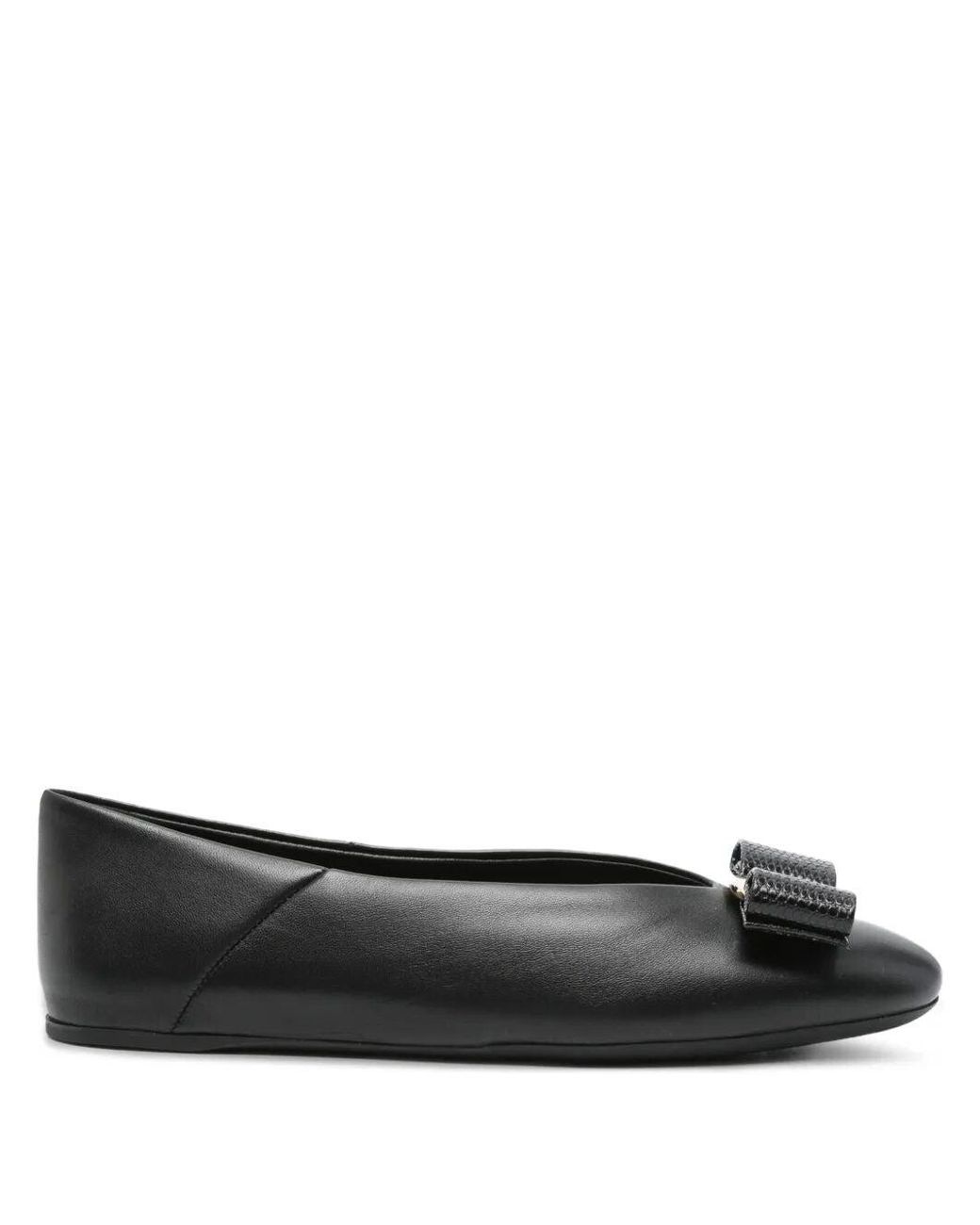 Ferragamo Black Ballet Flats