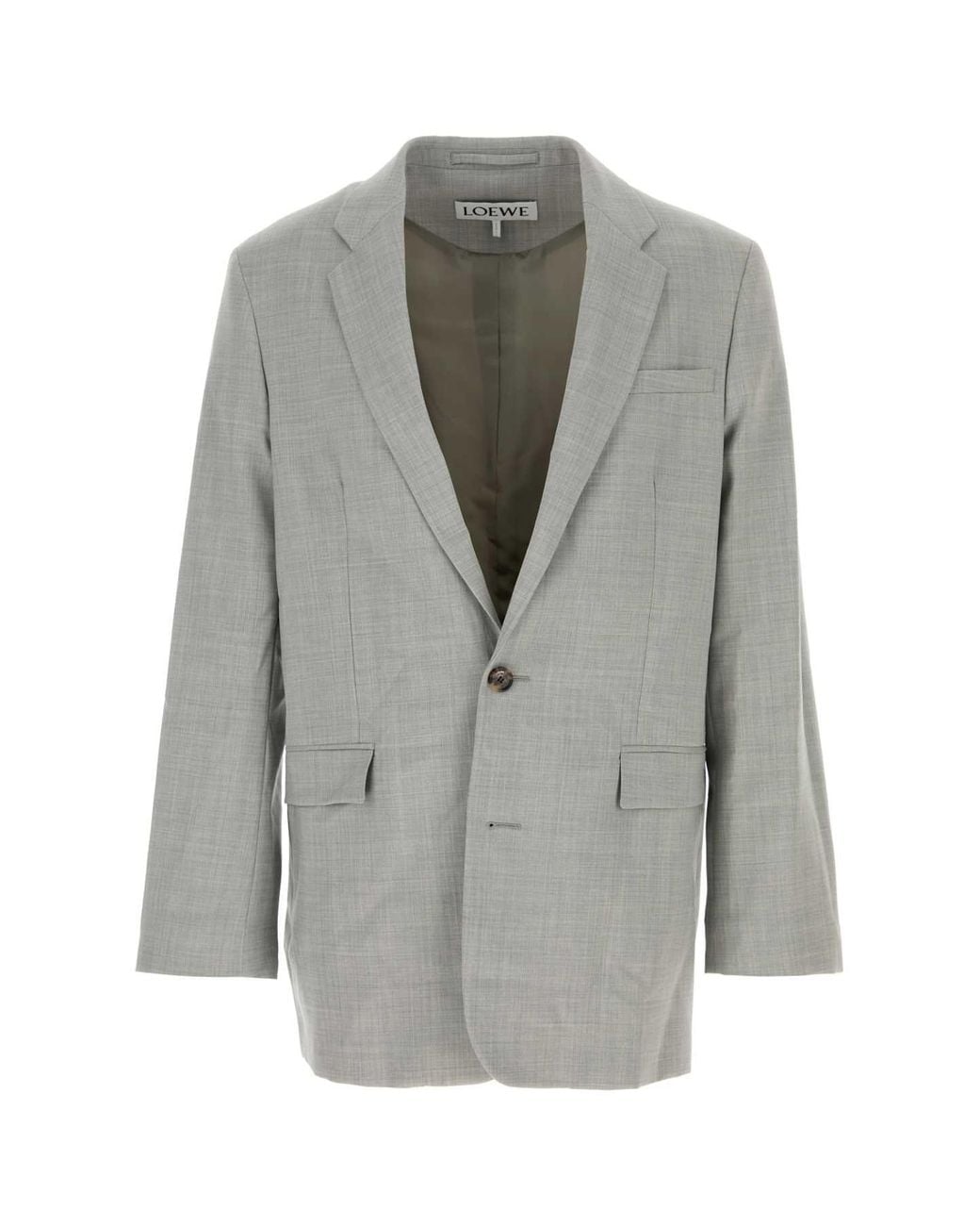 Loewe Gray Grey Wool Blazer for men