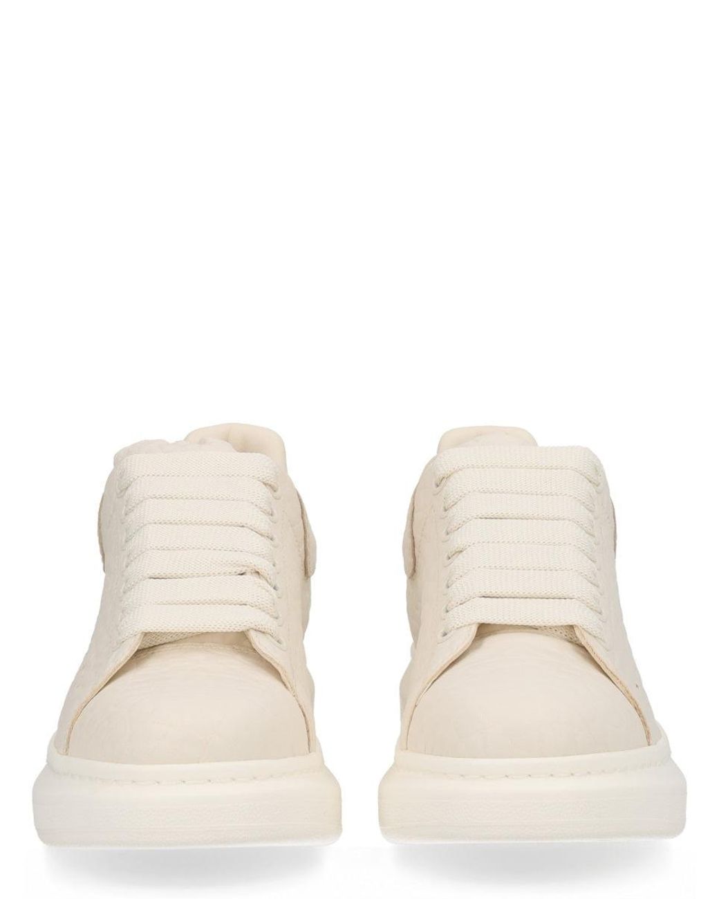 McQueen Natural Low-Top Lace-Up Sneakers
