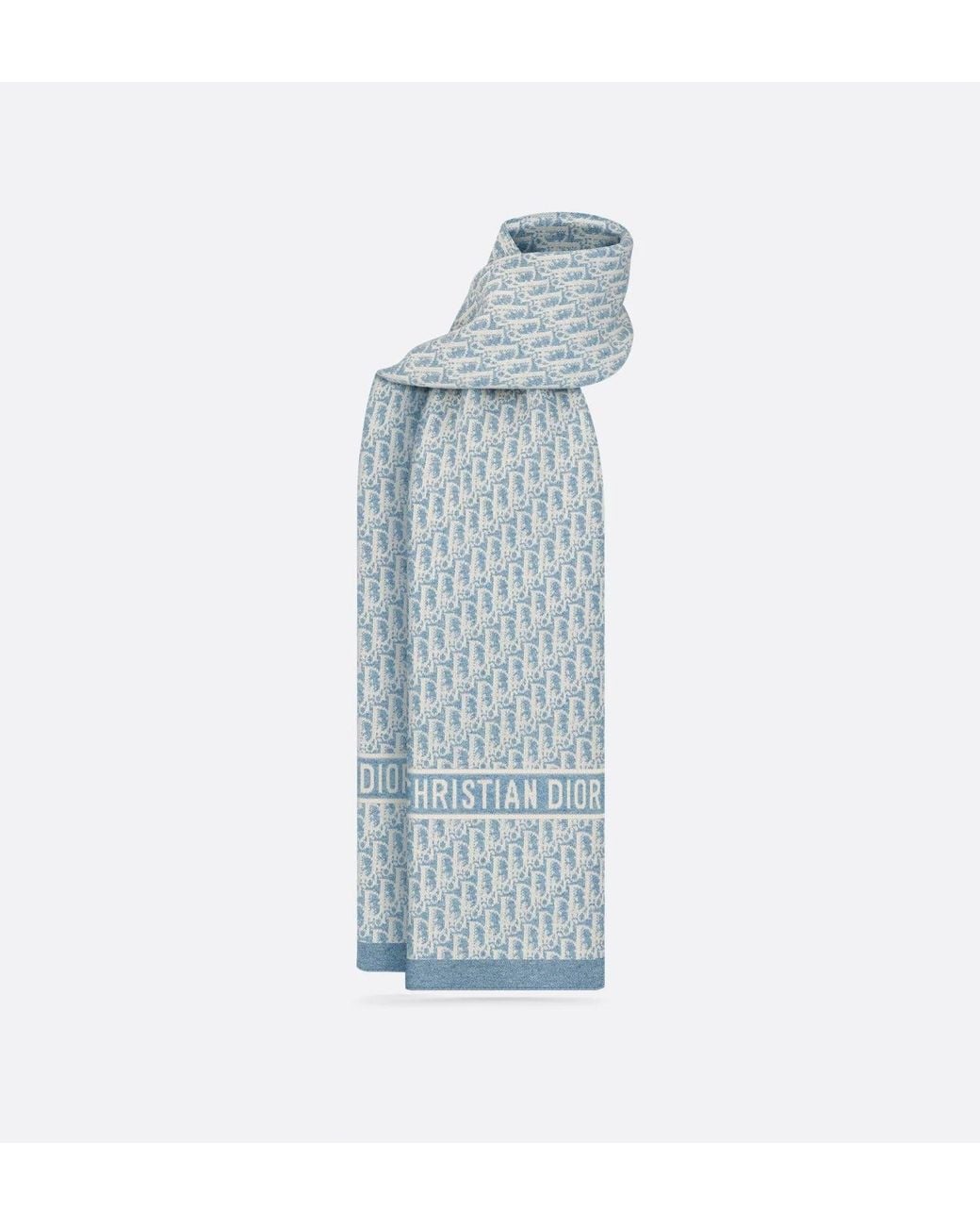 Dior Blue Cashmere Scarf
