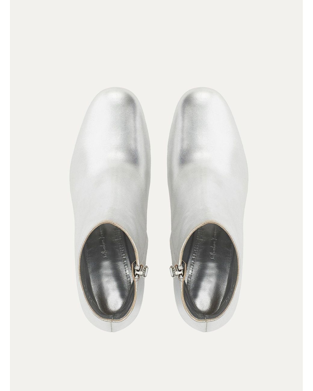 Ferragamo White Bootie