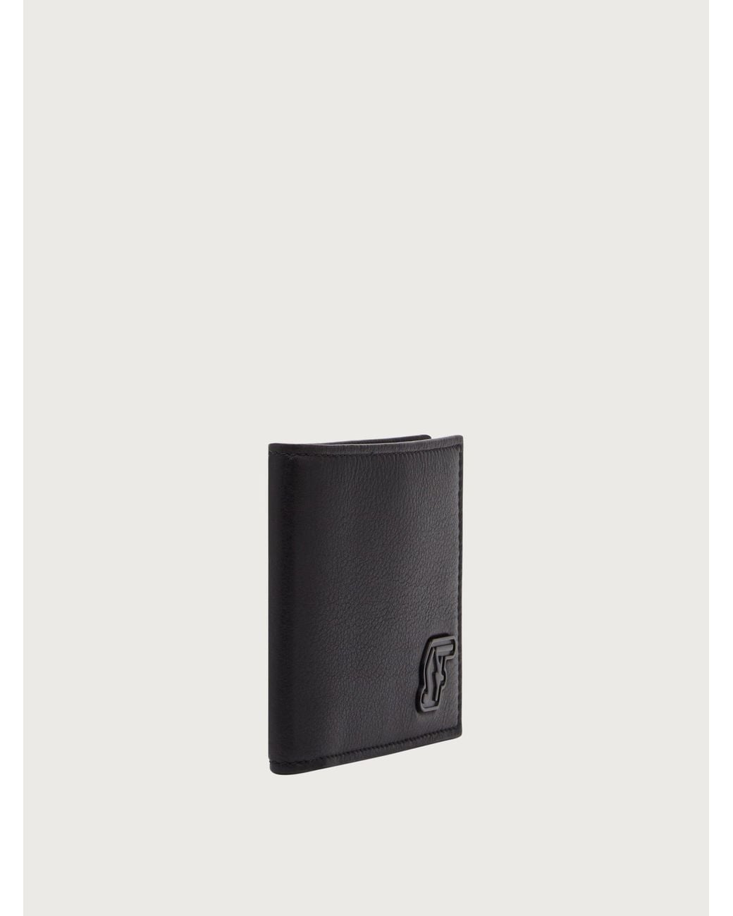 Ferragamo Black Bifold Wallet, Leather for men