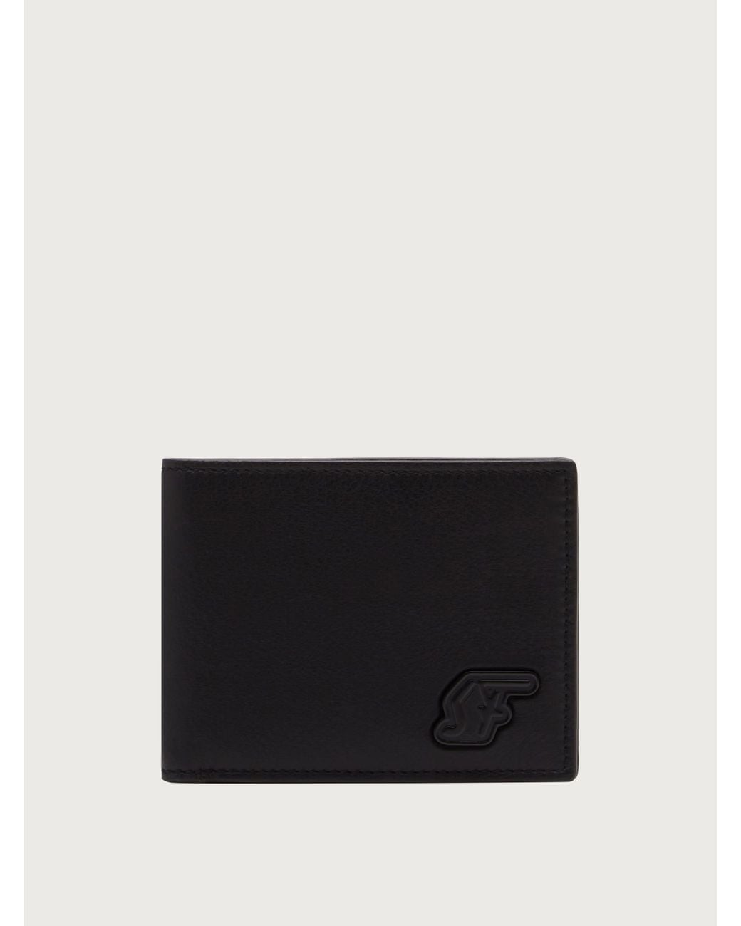 Ferragamo Black Bifold Wallet, Leather for men