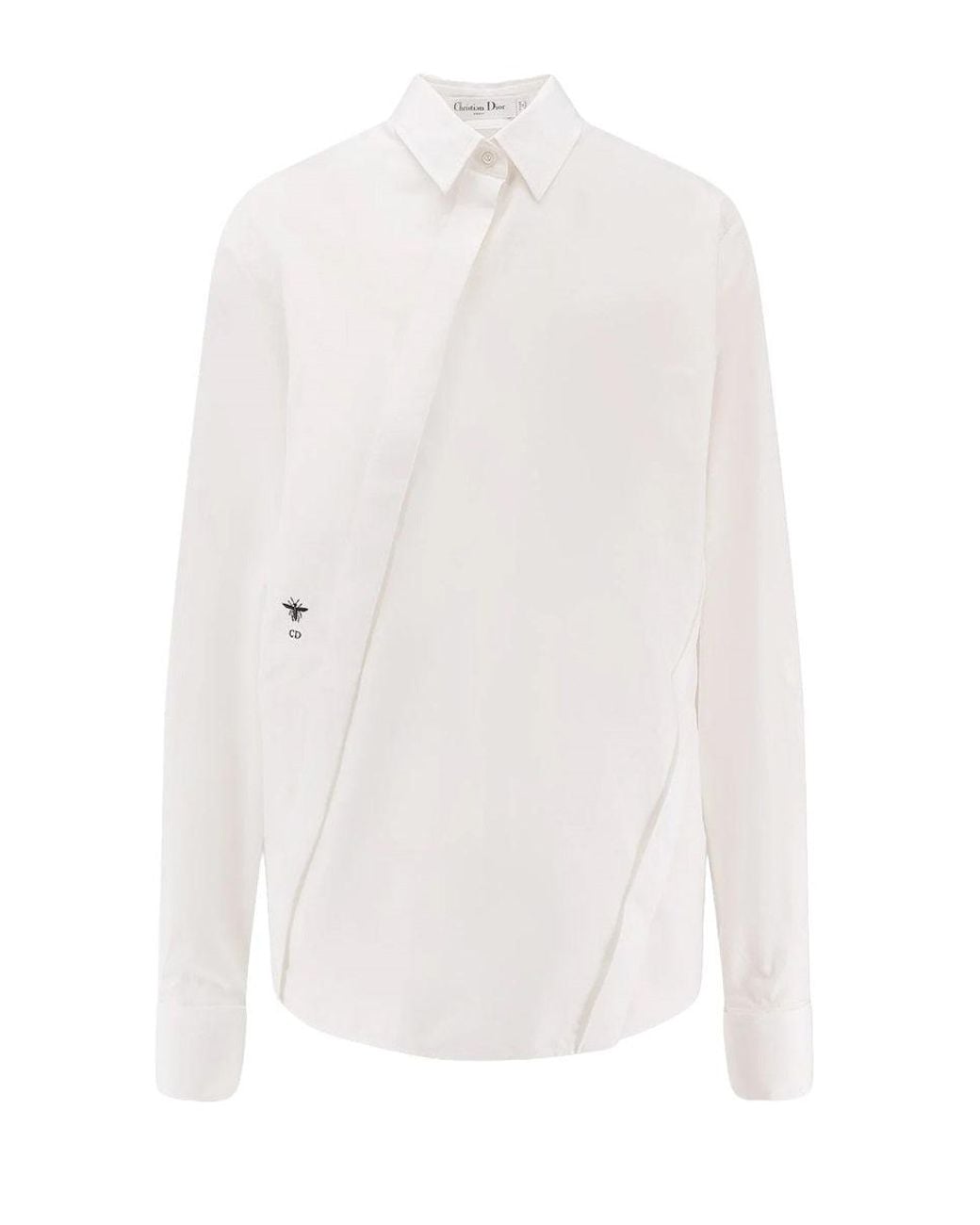 Dior White Regular Solid Shirt