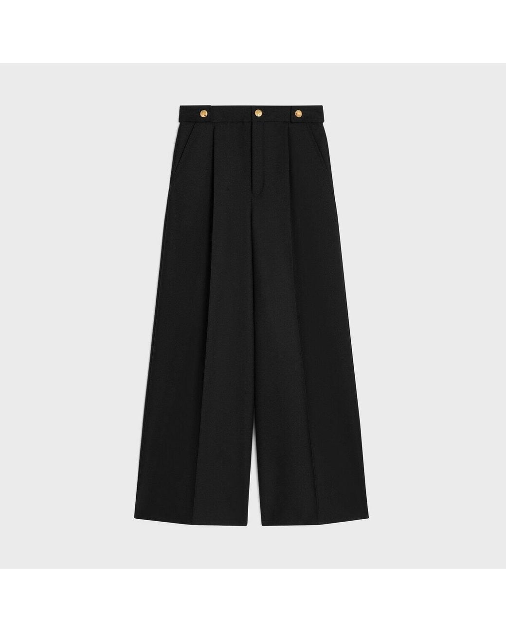 Céline Black Mohair Wool Pants