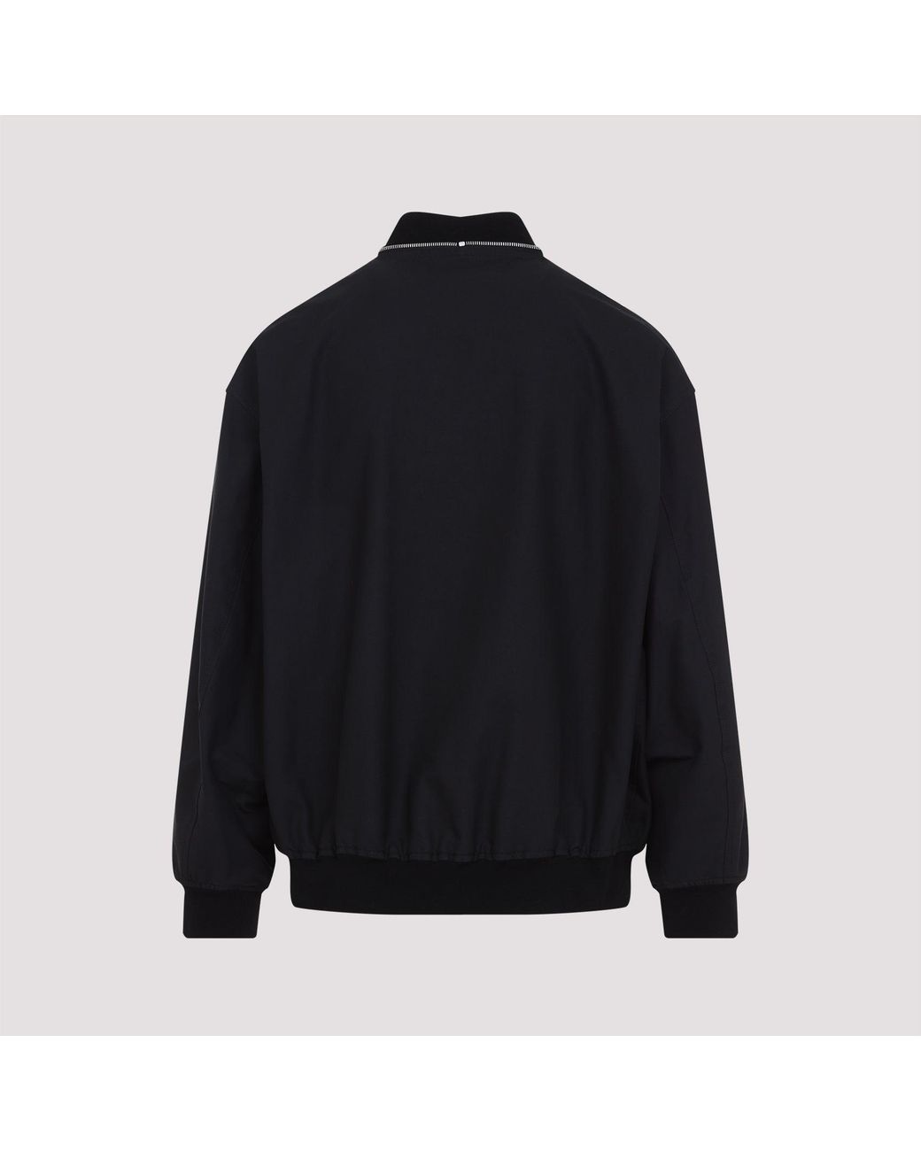 Jil Sander Black Bomber Jacket With Ribbed Cuffs for men
