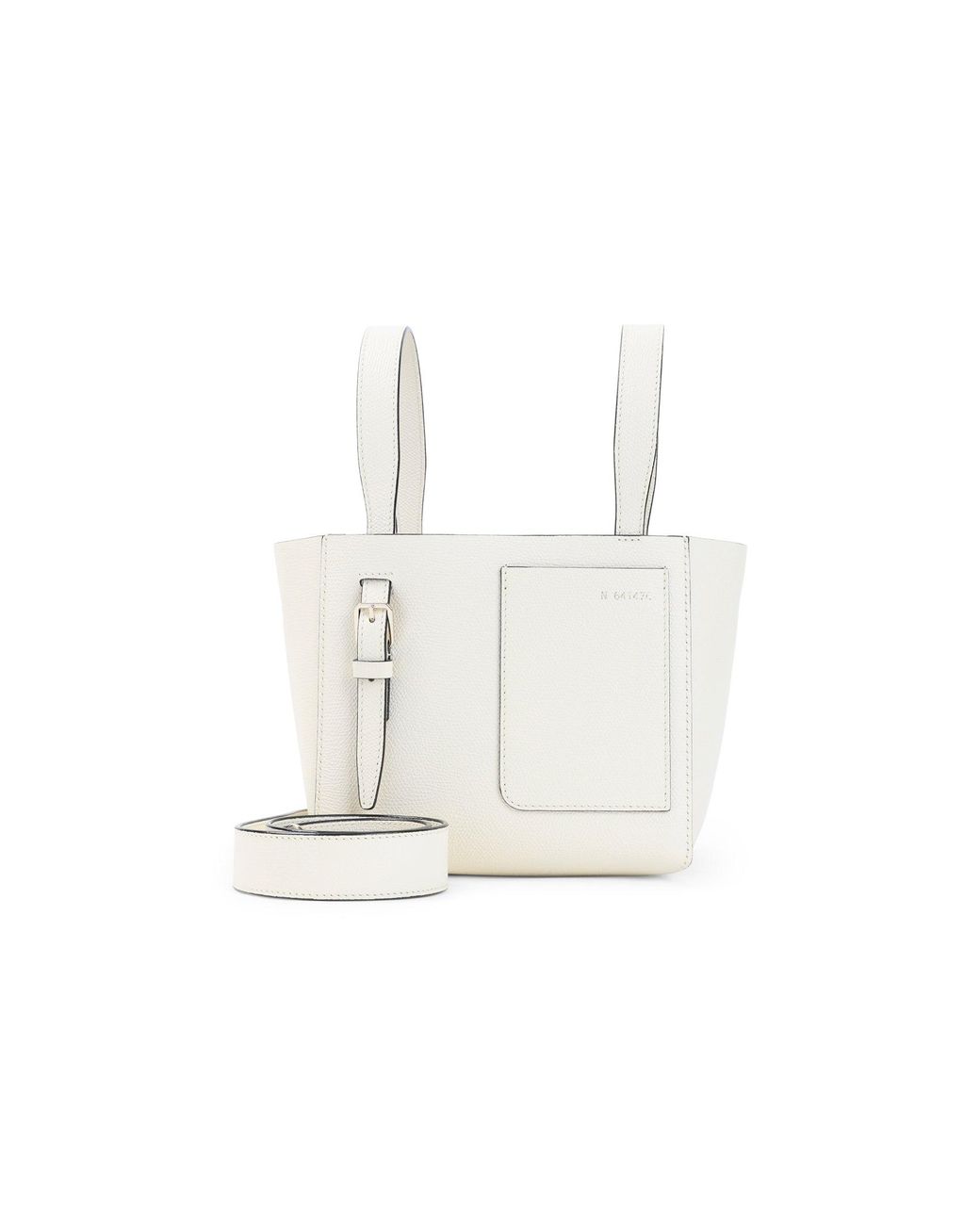 Valextra White Bucket Mini Bag