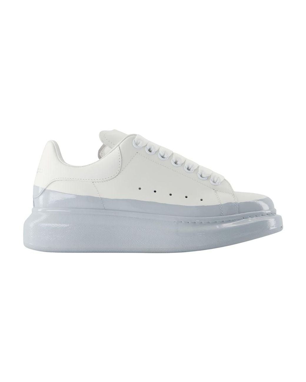 McQueen White Alexander Mcqueen Oversized Leather Sneaker