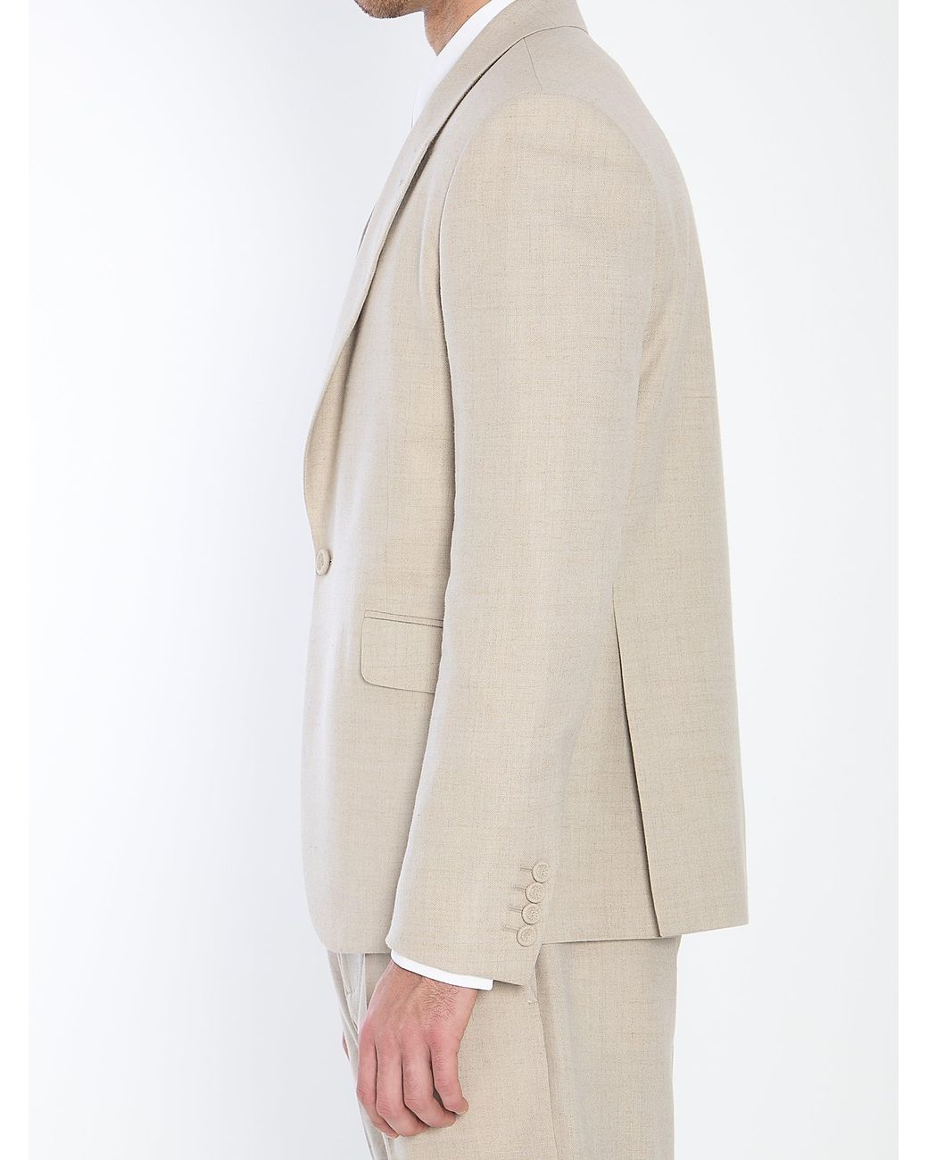 Dior Natural Wool And Linen Blend Single-Breasted Jacket for men