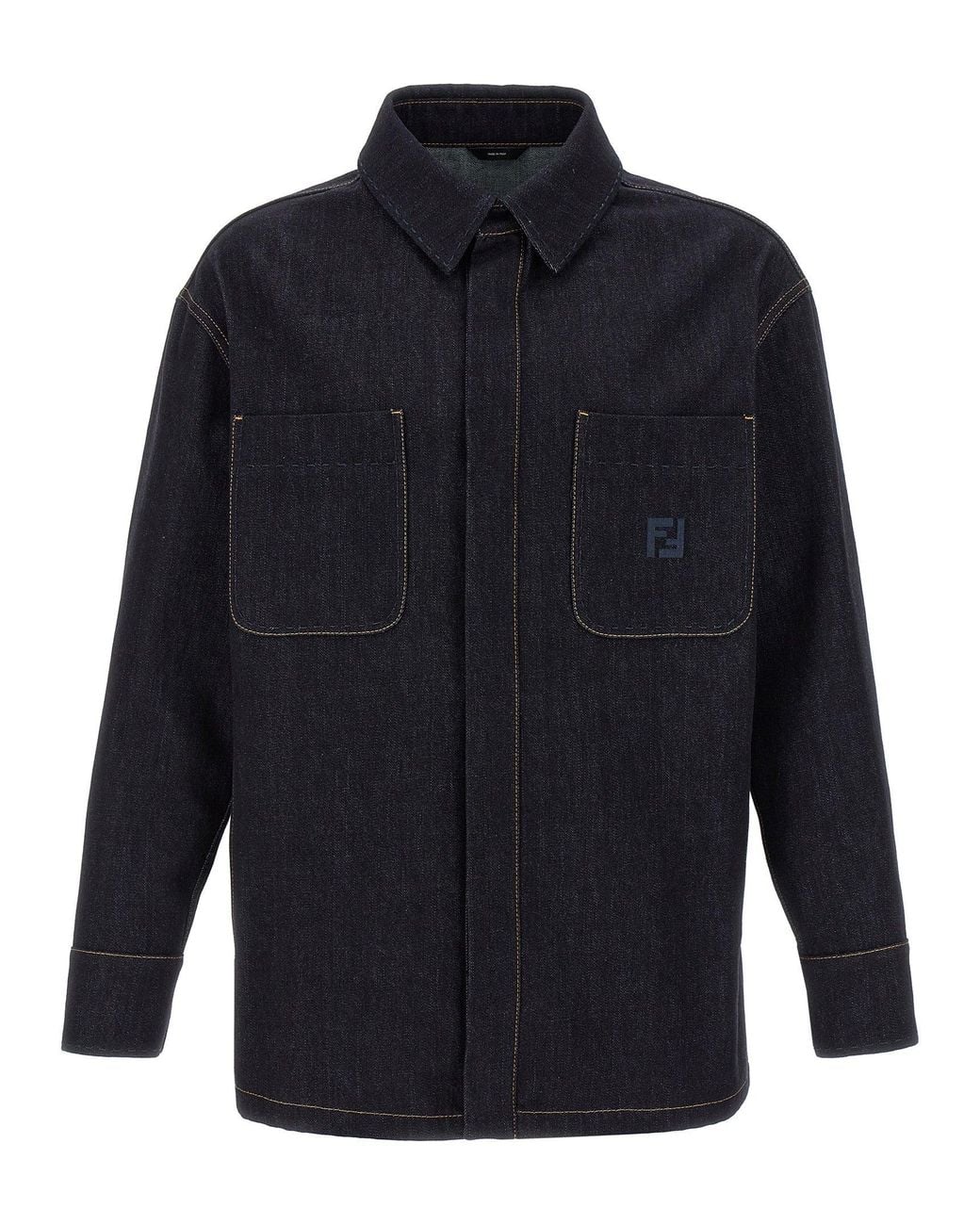 Fendi Blue Saddlery Jacket for men