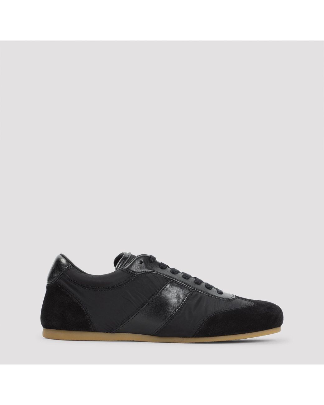 Lemaire Black Soft Runner Calf Leather Sneakers