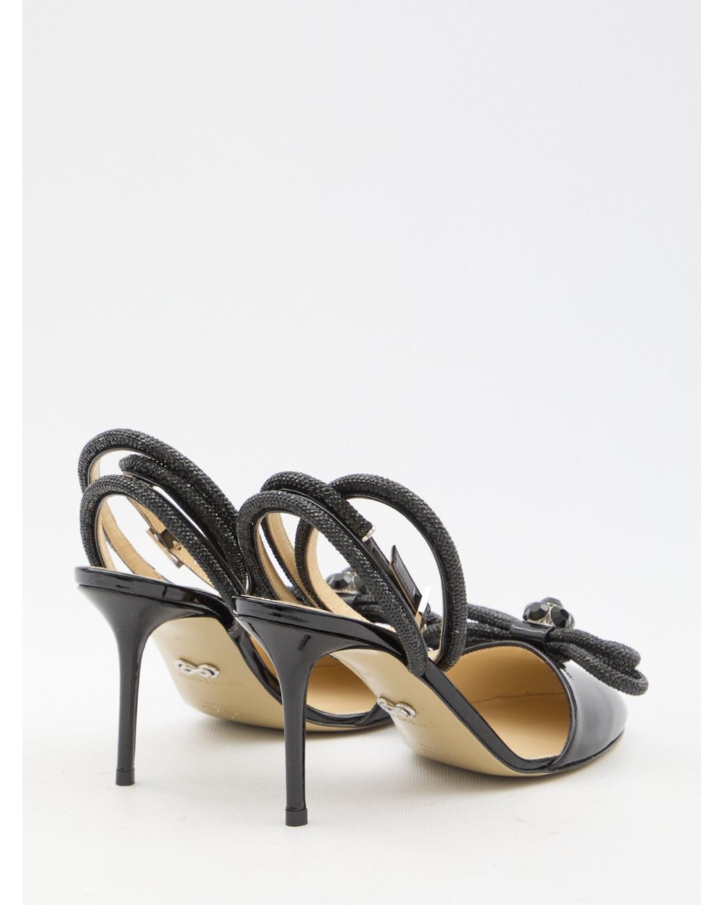Mach & Mach Metallic Mach&Mach Double Bow Closed Toe Sandals