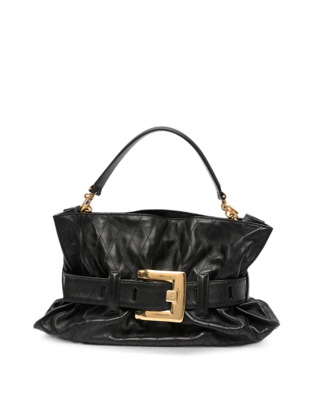 Balmain Black Anthem Medium Leather Tote