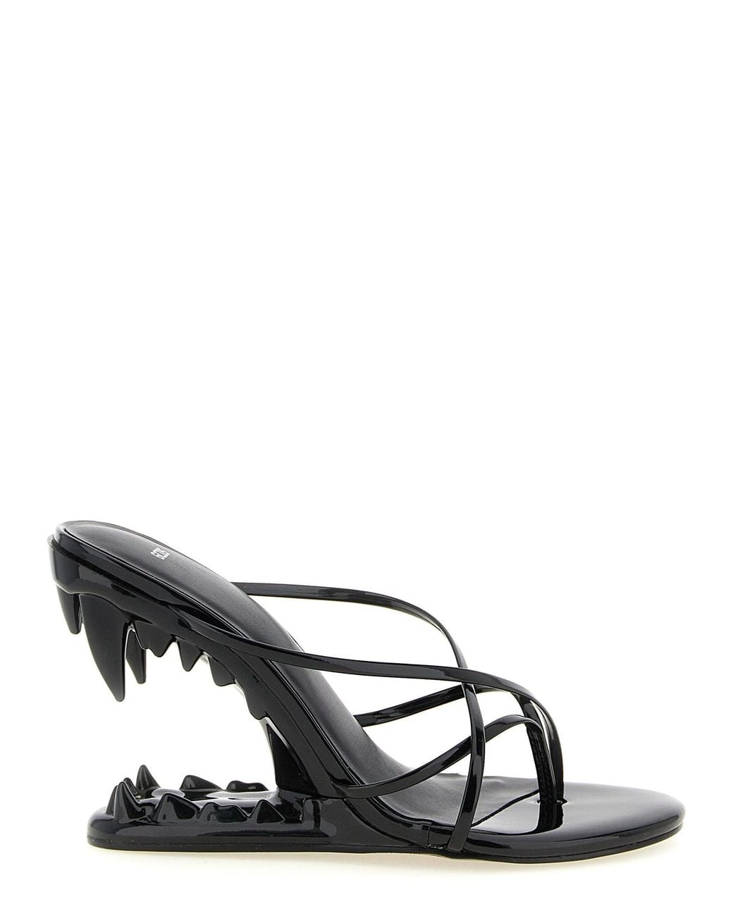 Gcds Black 'Morso Thong' Sandals