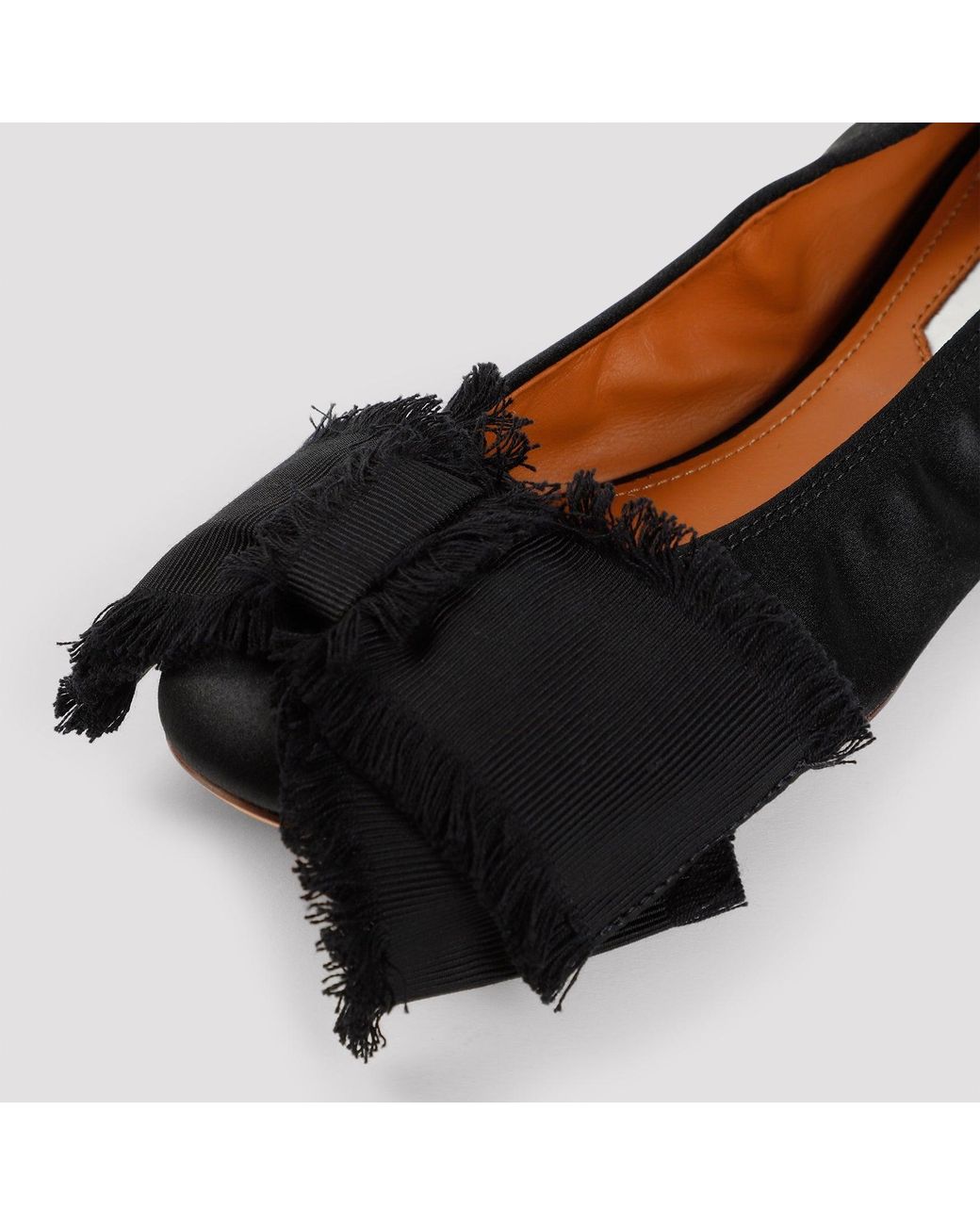 Lanvin Black Bow Ballerinas