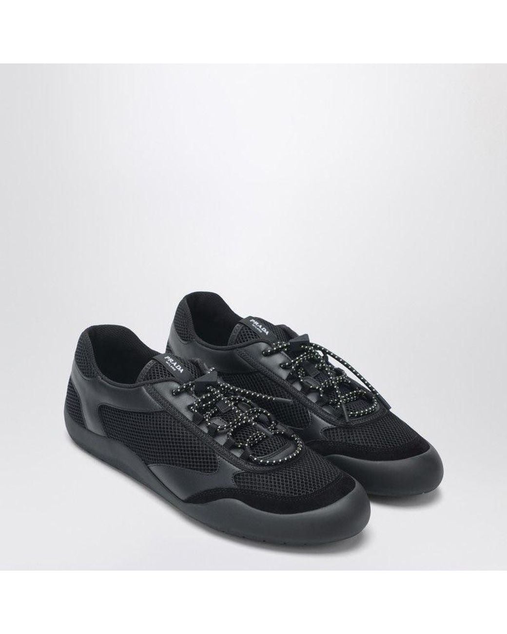 Prada Black Speedrock Sneakers for men