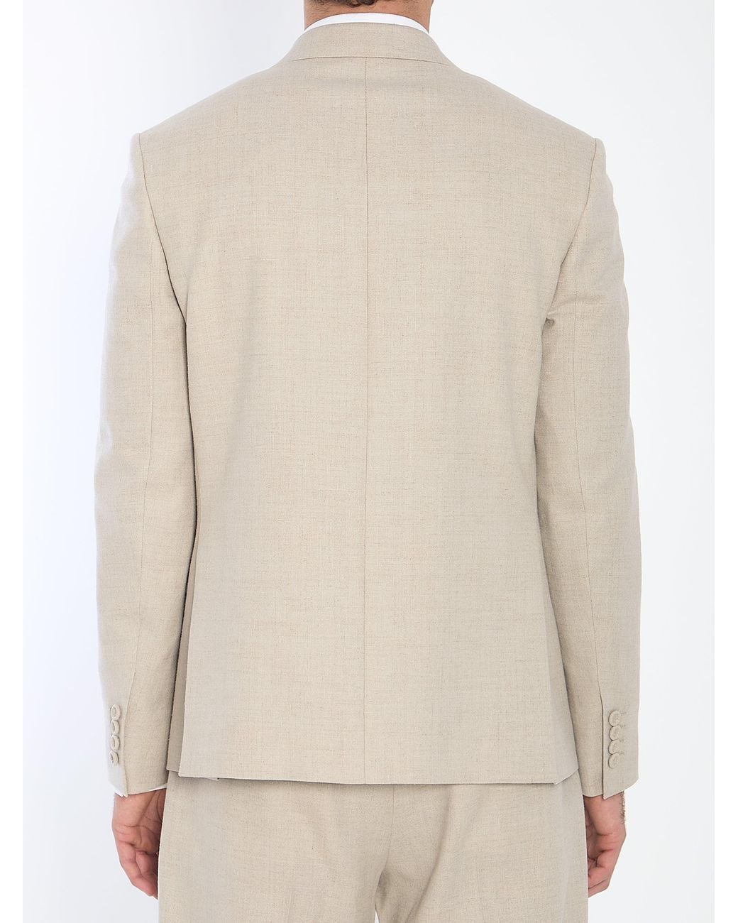 Dior Natural Wool And Linen Blend Single-Breasted Jacket for men