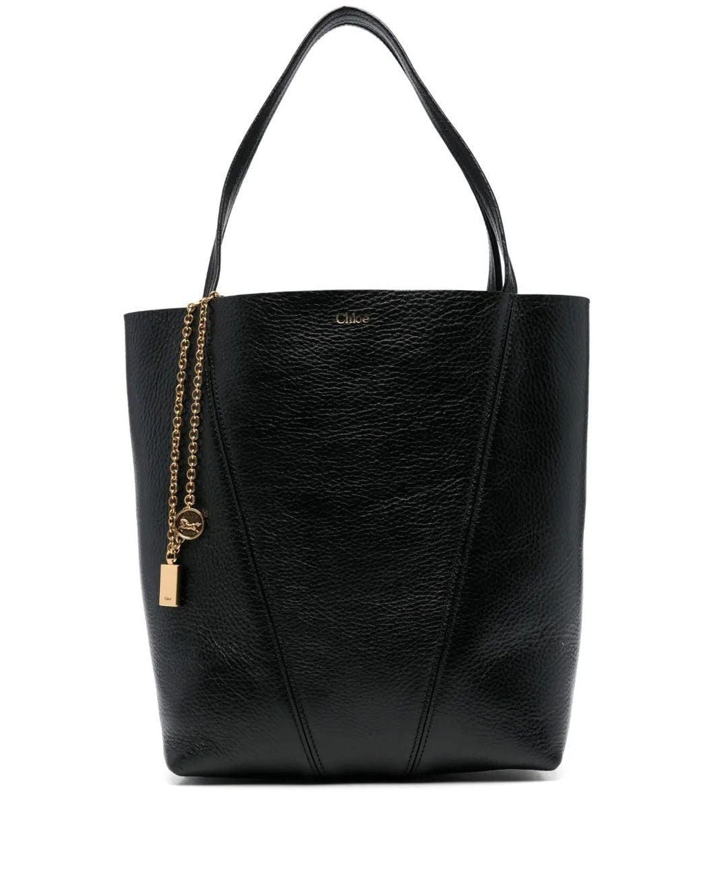 Chloé Black Large Spin Tote Handbag