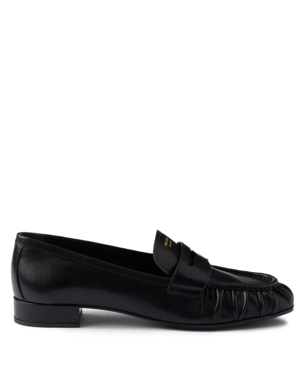 Prada Black Leather Loafers