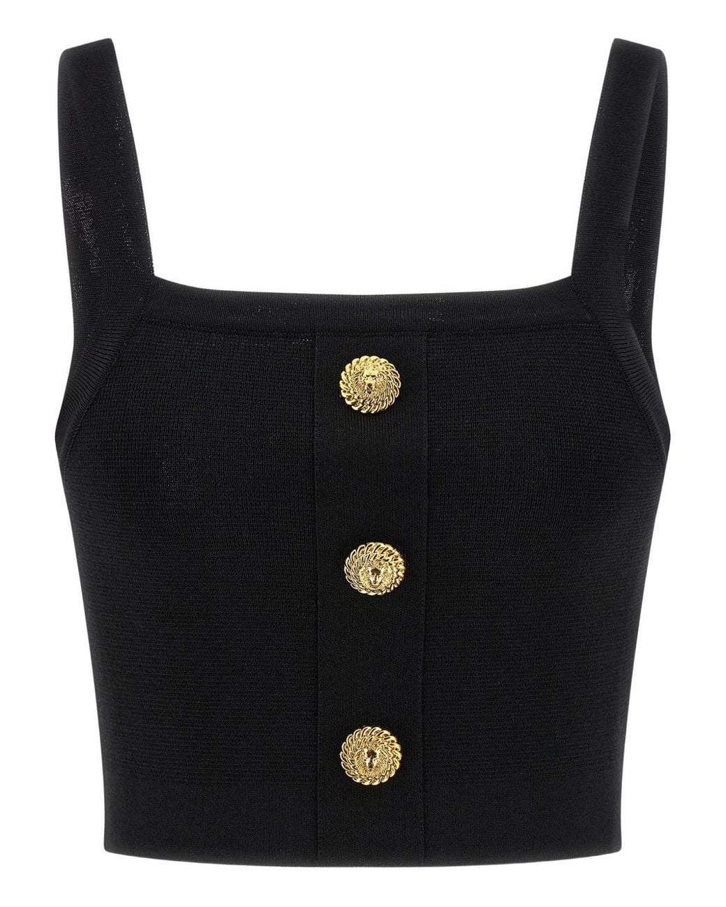 Balmain Black Brassiere Top
