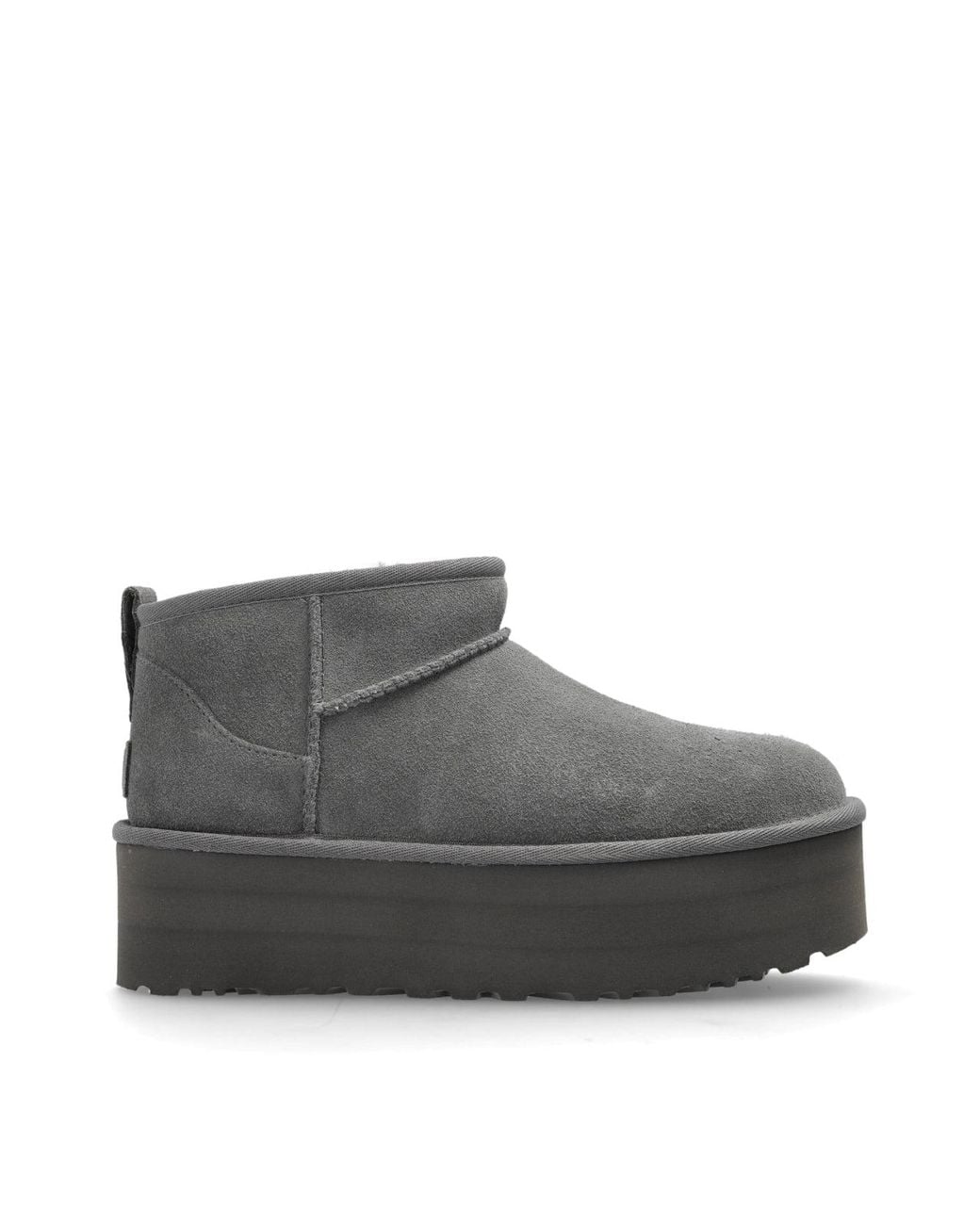 Ugg Gray Classic Ultra Mini Platform Boots