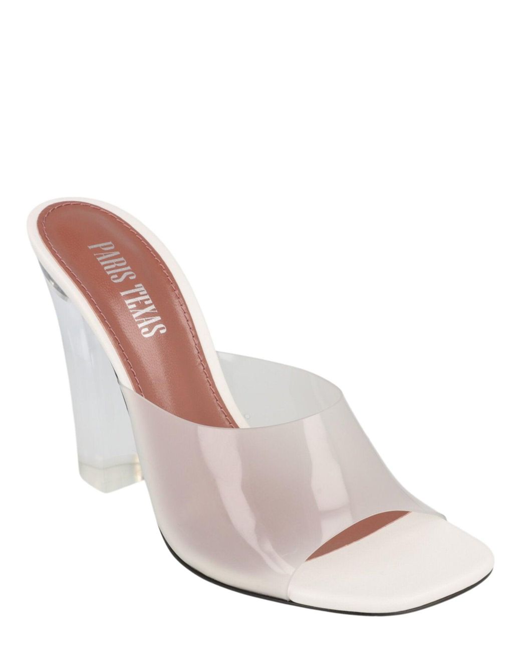 Paris Texas White Ava Mules