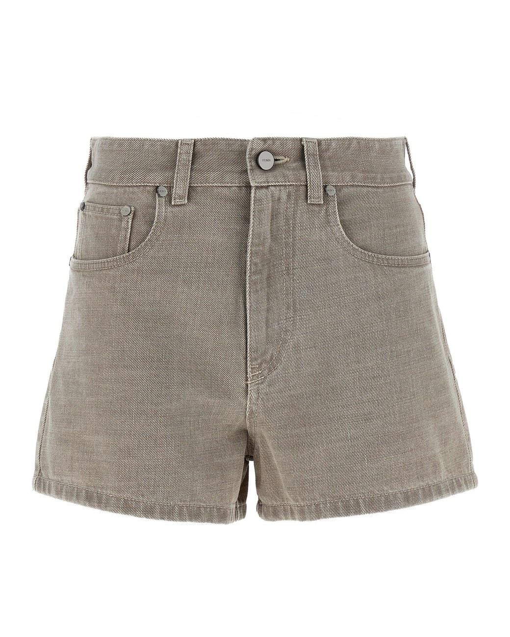 Fendi Gray Stamp 1925' Shorts