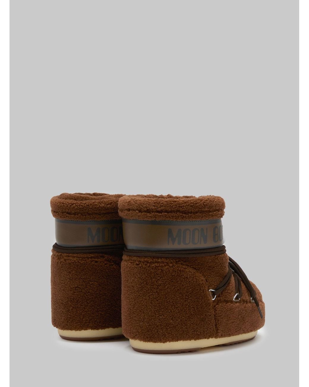 Moon Boot Teddy Icon Low Boots in Brown | Lyst