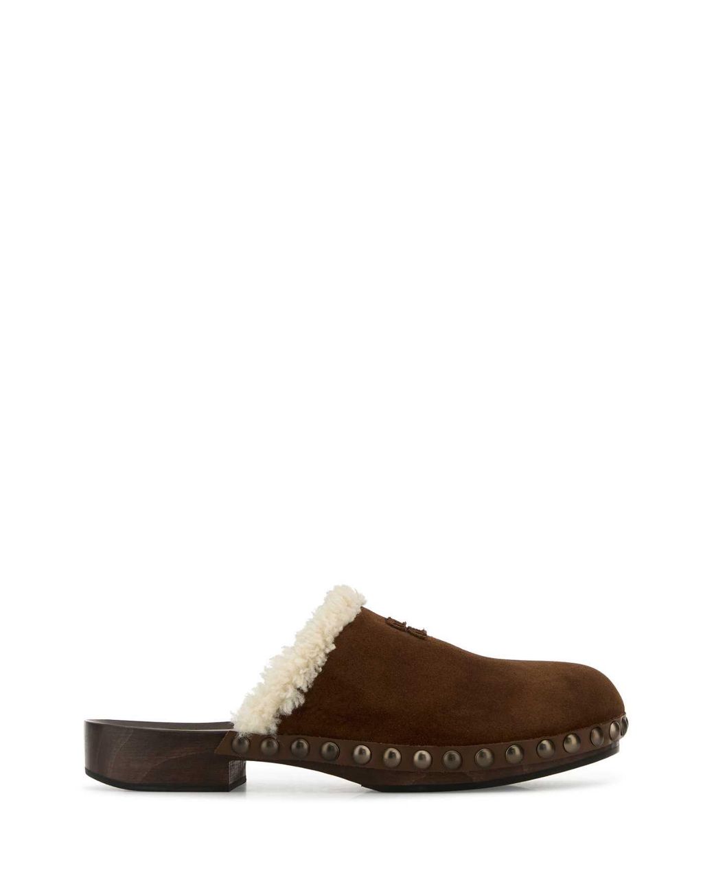 Miu Miu Brown Suede Clogs
