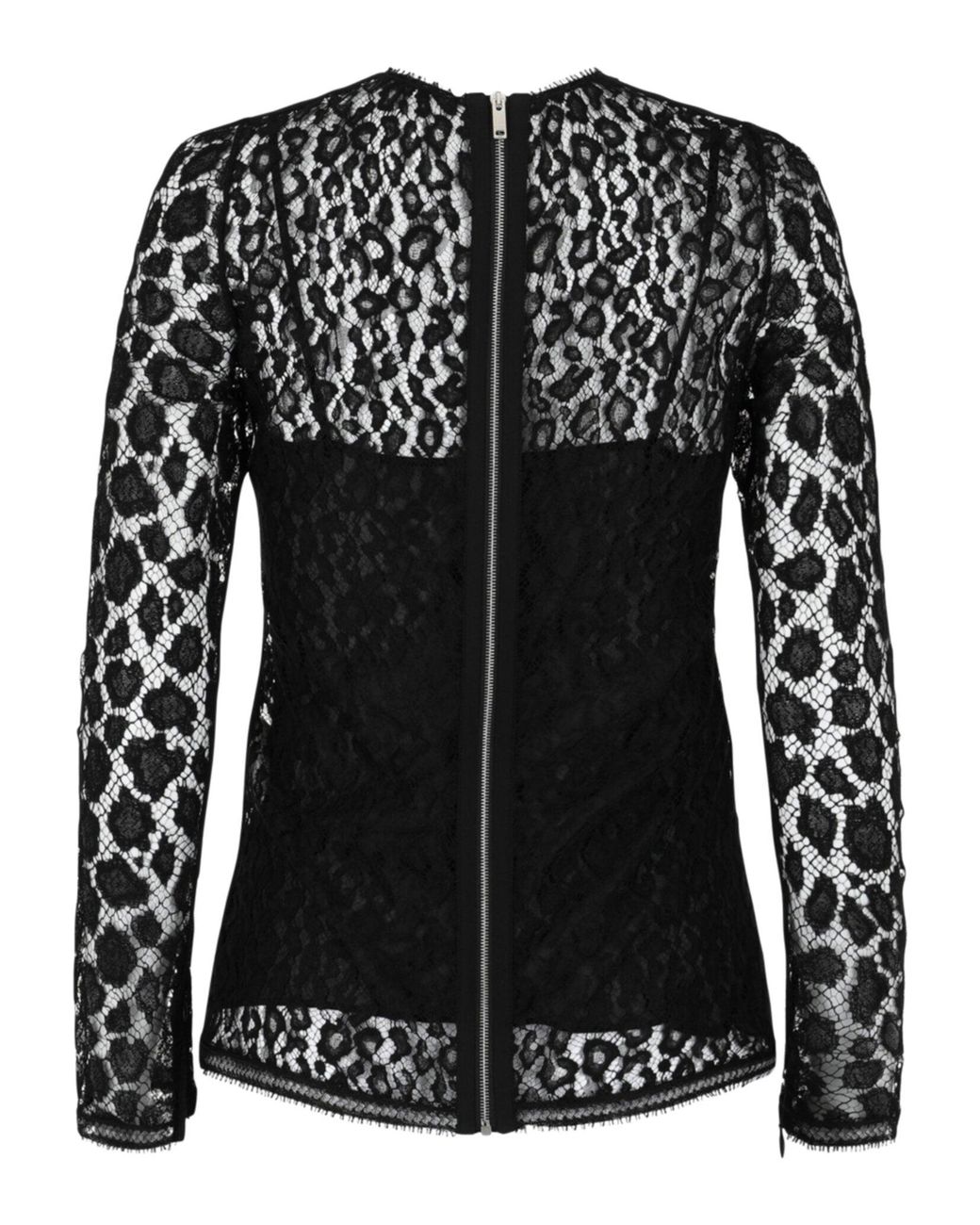 Givenchy Black Lace Patterned Blouse