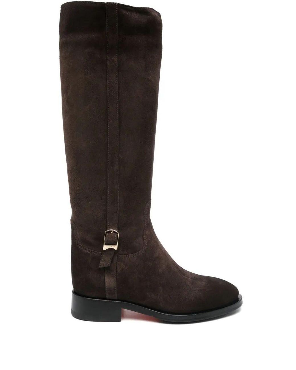 Santoni Black Suede Boots