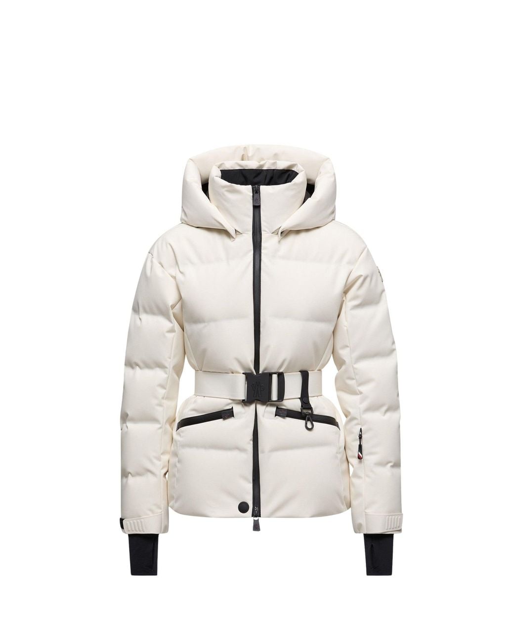 Moncler White Moncler Tolima Hooded Insulated Ski Jacket