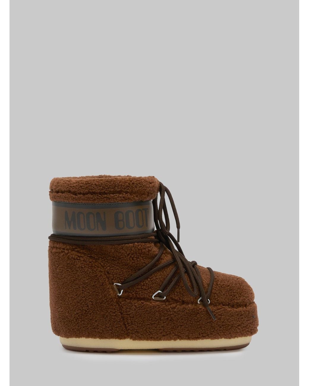 Moon Boot Teddy Icon Low Boots in Brown | Lyst