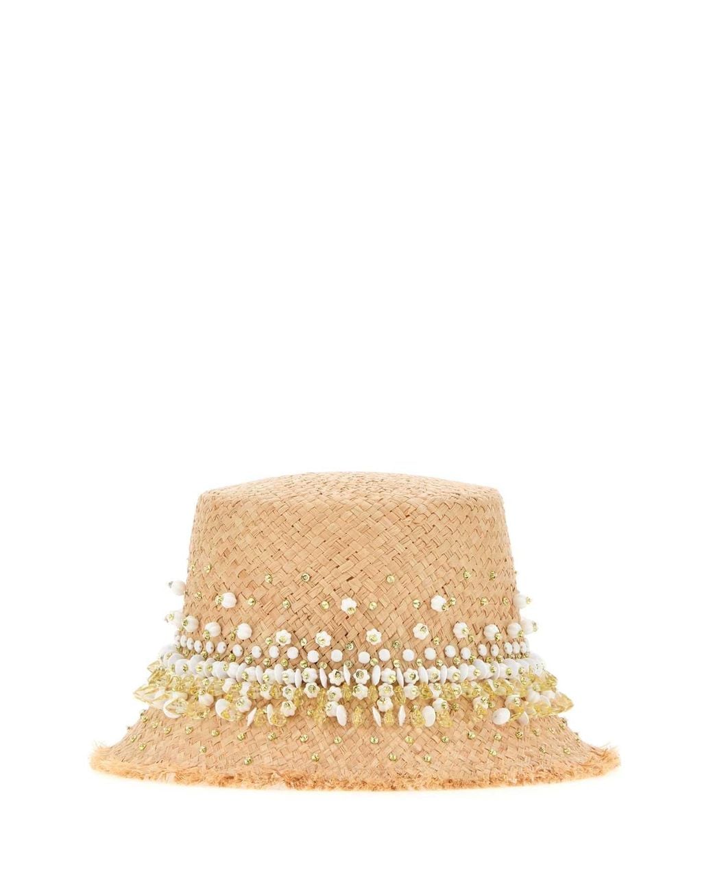 Prada Natural Raffia Bucket Hat