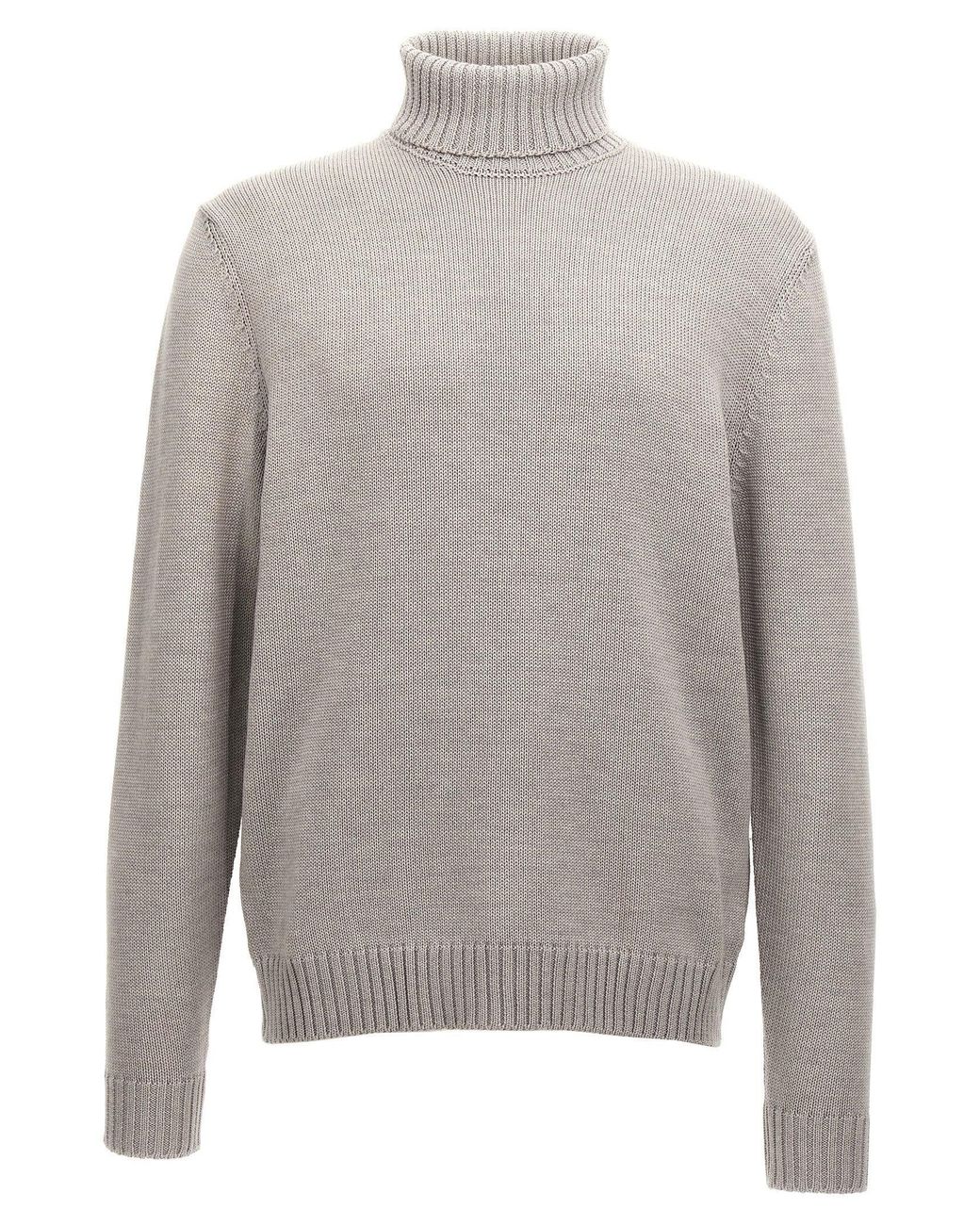 Zanone Gray Turtle-Neck Sweater Sweater, Cardigans for men