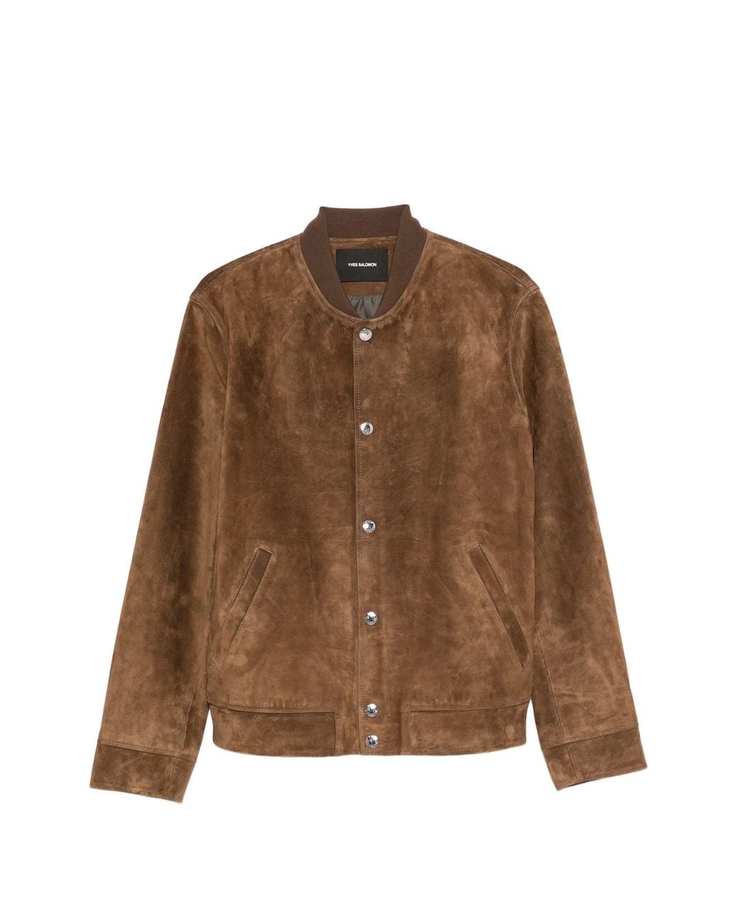 Yves Salomon Brown Brandy Calf Wool Polyamide Jacket for men