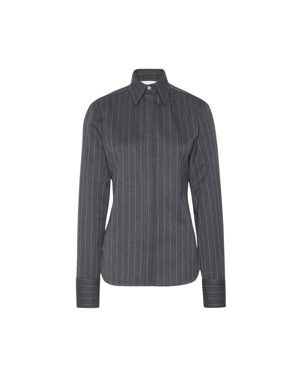 Max Mara Blue Slim Wool Shirt