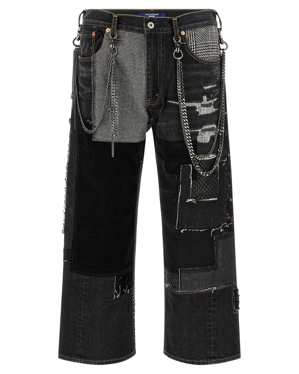 Junya Watanabe Gray Patchwork Jeans