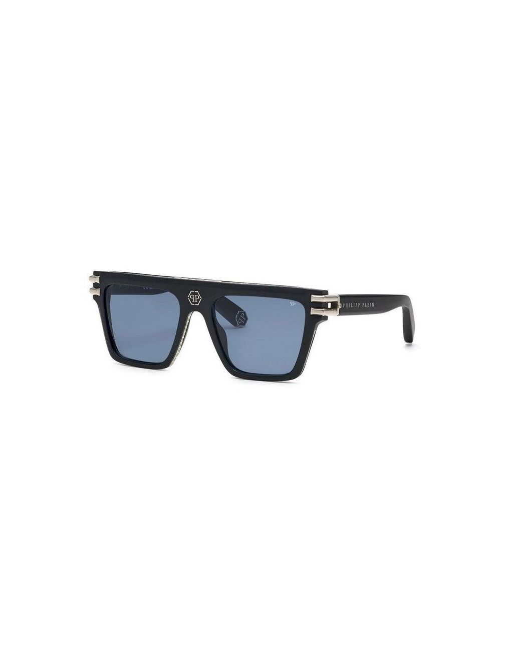 Philipp Plein Blue Acetate Sunglasses