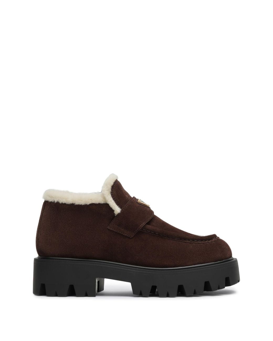 Prada Brown Suede Loafers