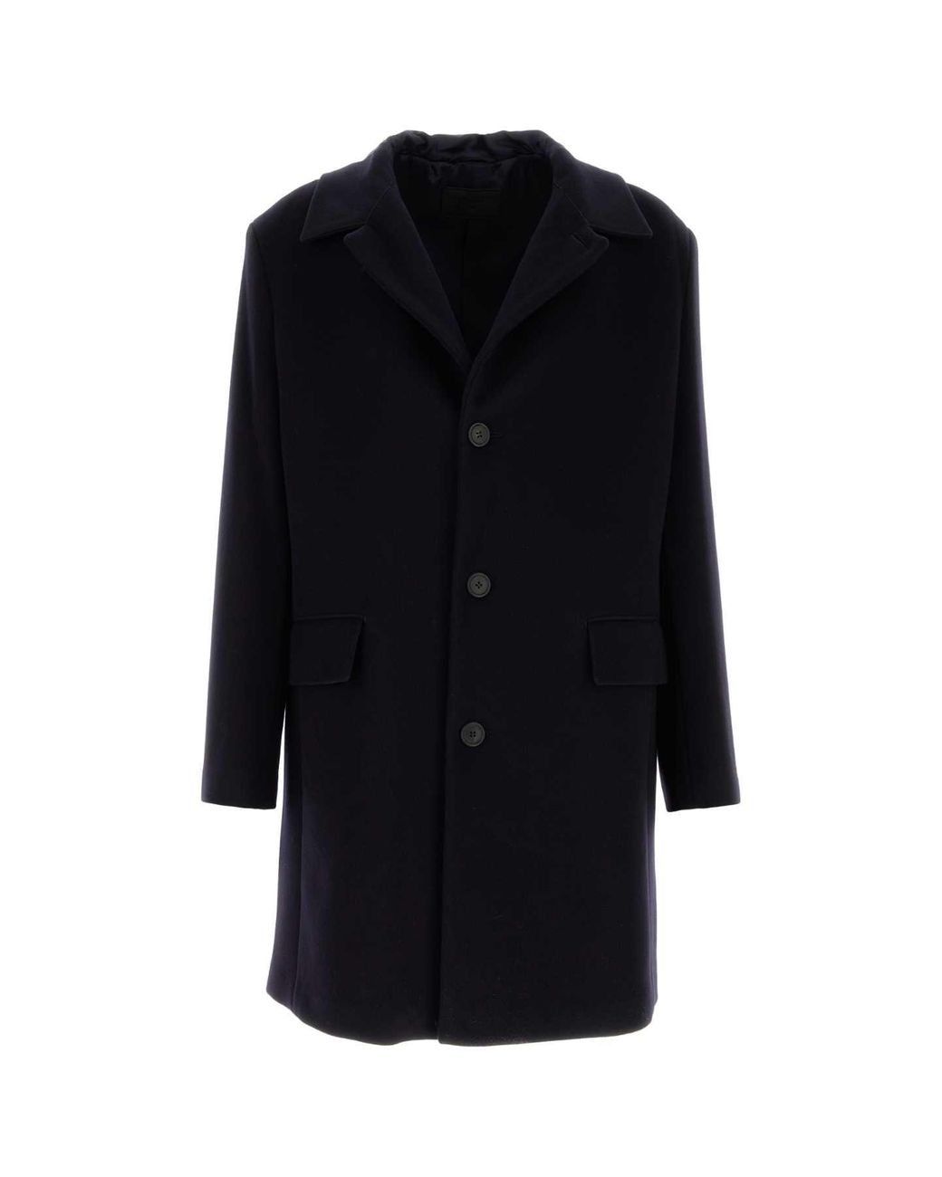 Prada Black Midnight Wool Blend Coat for men