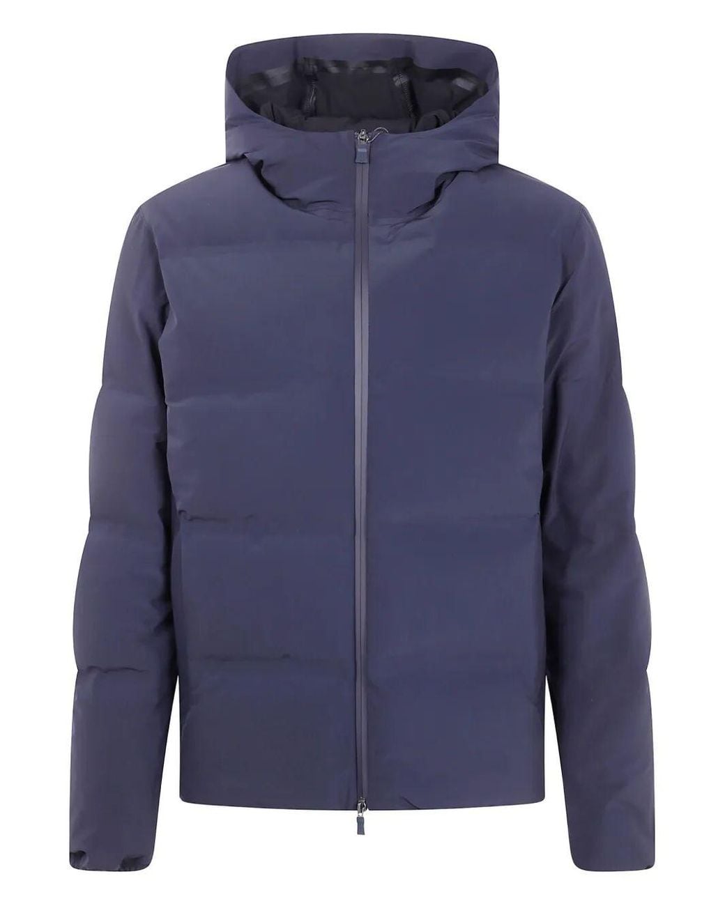 Herno Blue New Impact Hooded Short Down Jacket Clothing for men